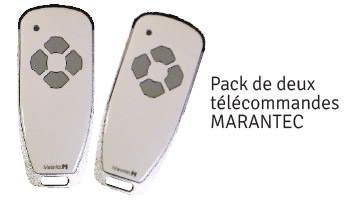 télécommande marantec, par de deux 4 canaux, wizeo fermetures, motorisation portes de garage